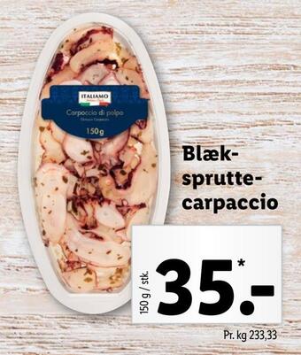 Lidl Blækspruttecarpaccio tilbud