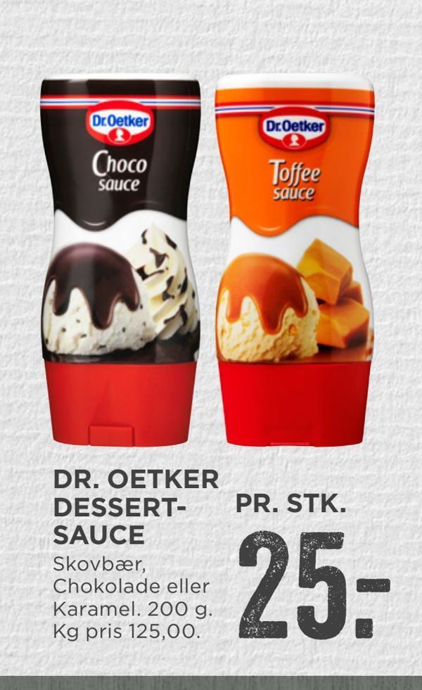 Dr. oetker dessert­ sauce tilbud hos MENY
