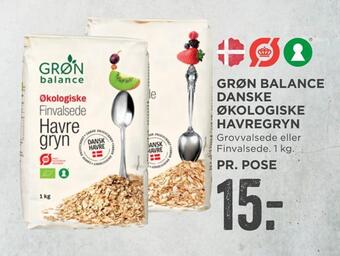 MENY Grøn balance danske økologiske havregryn tilbud