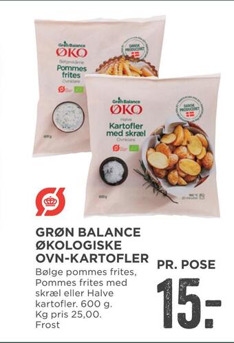 MENY Grøn balance økologiske ovn-kartofler tilbud