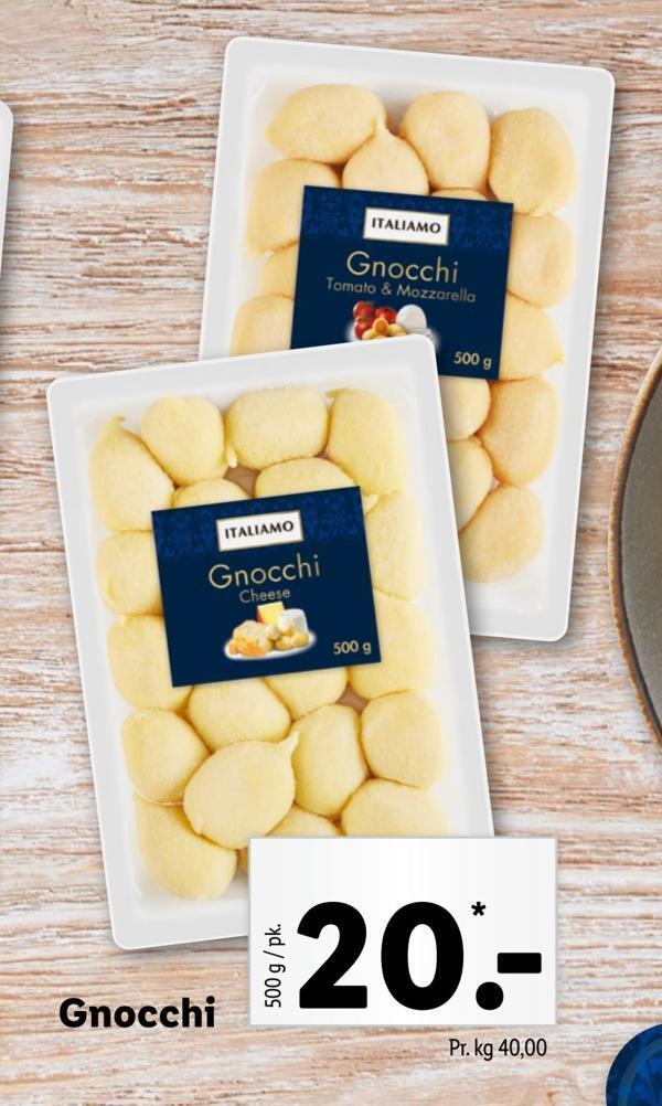 Gnocchi tilbud hos Lidl