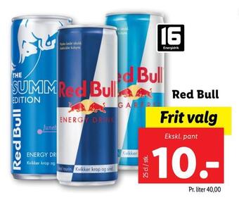 Lidl Red bull tilbud