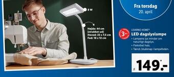 Lidl Led dagslyslampe tilbud