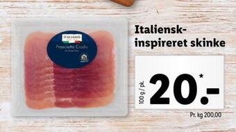 Lidl Italiensk inspireret skinke tilbud
