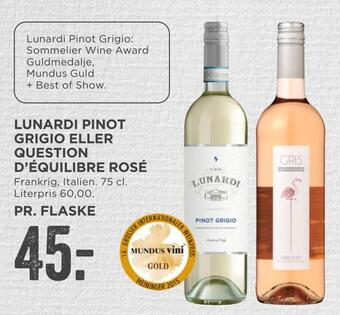 Lunardi pinot grigio eller question d'équilibre rosé