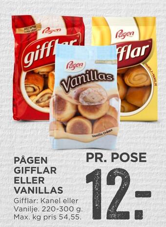 MENY Pågen gifflar eller vanillas tilbud