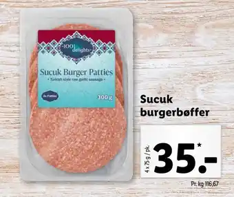 Lidl Sucuk burgerbøffer tilbud