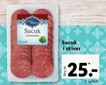 Lidl Sucuk i skiver tilbud
