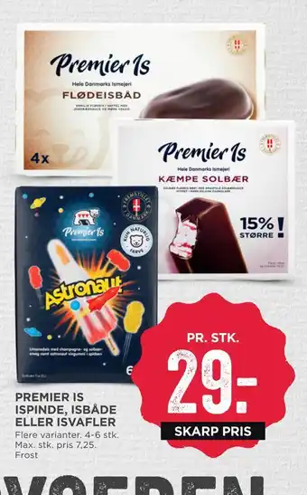 MENY Premier is ispinde, isbåde eller isvafler tilbud