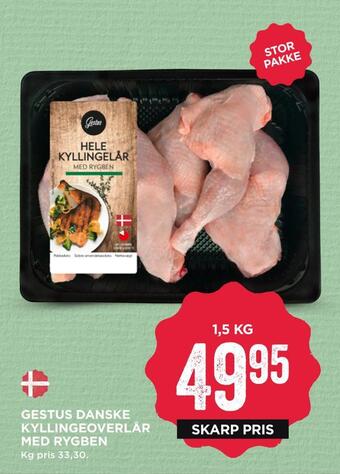 MENY Gestus danske kyllingeoverlår med rygben tilbud