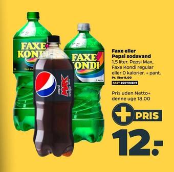 Netto Faxe eller pepsi sodavand tilbud