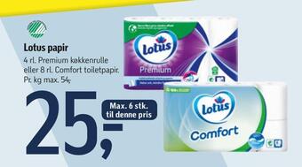 Føtex Lotus papir tilbud
