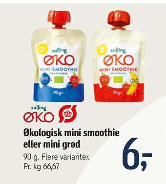 Føtex Økologisk mini smoothie eller mini grød tilbud