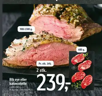 Føtex Rib eye eller kalveculotte tilbud