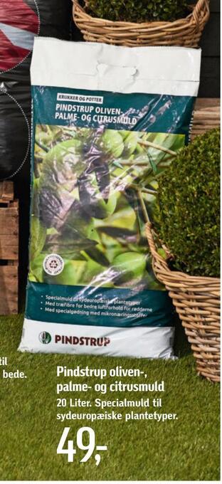 Føtex Pindstrup oliven-, palme- og citrusmuld tilbud