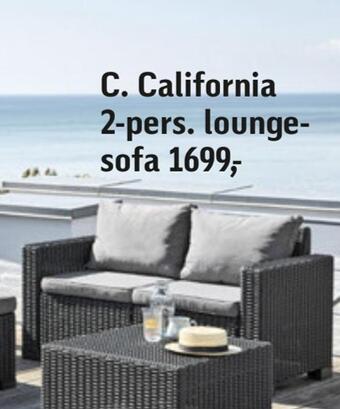 Føtex California 2-pers. loungesofa tilbud