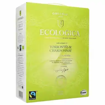 Ecologica torrontes & chardonnay 12,5%, fairtrade bib 3 l