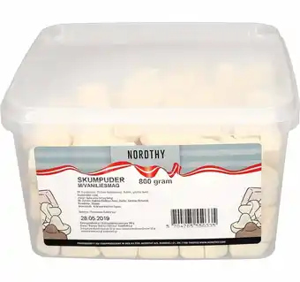 Netpris Nordthy skumpuder m/vaniljesmag 800 g tilbud