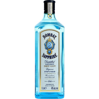 Netpris Bombay sapphire 40 % 1 l tilbud