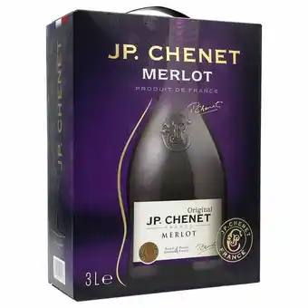 Netpris J.p. chenet merlot 13% 3 l tilbud