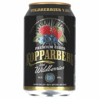 Netpris Kopparbergs skogsbär cider 7,5% 24 x 330ml tilbud