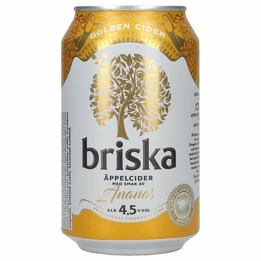 Briska æble cider med smag af ananas 4,5 24 x 330ml tilbud hos Netpris