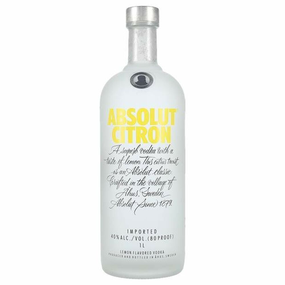 Netpris Absolut citron vodka 40% 1 l tilbud