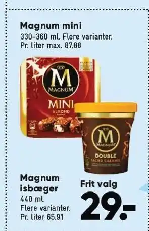 Bilka Magnum mii eller magnum isbæger tilbud