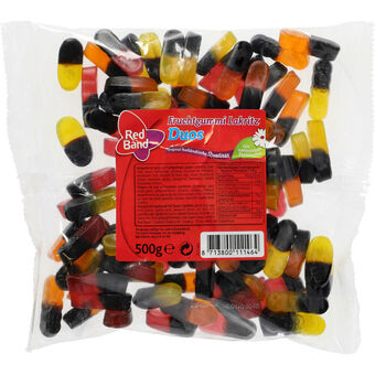 Red band frugt tyggegummi lakrids duoer 500 g bt