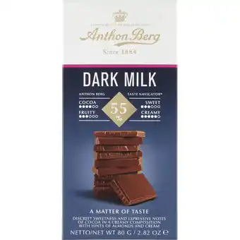 Anthon berg mælk chokolade 55% 80 g