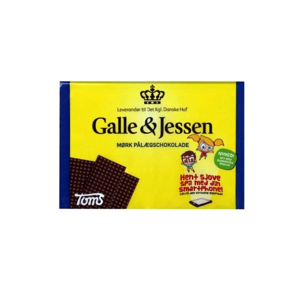 Netpris Galle & jessen mørk pålægschokolade 216g tilbud