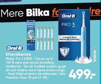 Bilka Oral-b eltandbørste tilbud