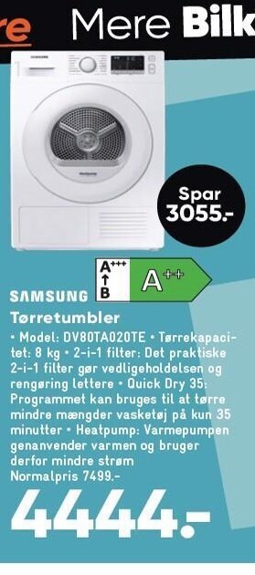 Bilka Samsung tørretumbler tilbud