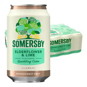 Netpris Somersby elderflower lime 4,5% 24 x 330ml tilbud