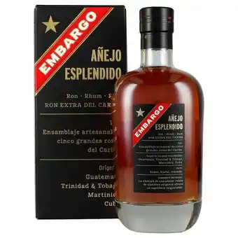 Netpris Embargo anejo esplendido rum 40% 70 cl tilbud