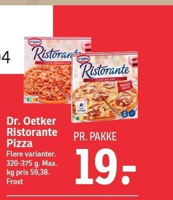 SPAR Dr. oetker ristorante pizza tilbud