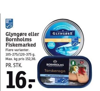 SPAR Glyngøre eller bornholms fiskemarked tilbud