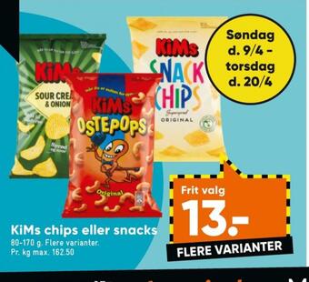 Bilka Kims chips tilbud