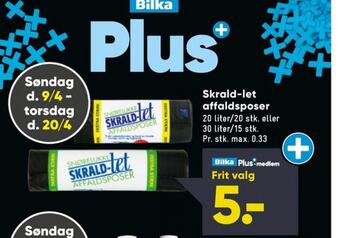 Bilka Skrald-let affaldsposer tilbud