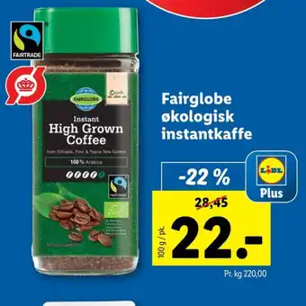 Lidl Fairglobe instant kaffe tilbud