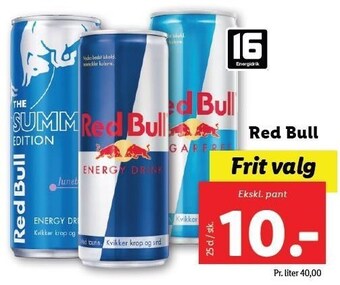 Lidl Red bull tilbud