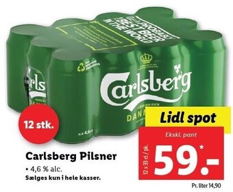 Lidl Carlsberg pilsner tilbud