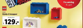 Lidl Lego hylde 4 knopper tilbud
