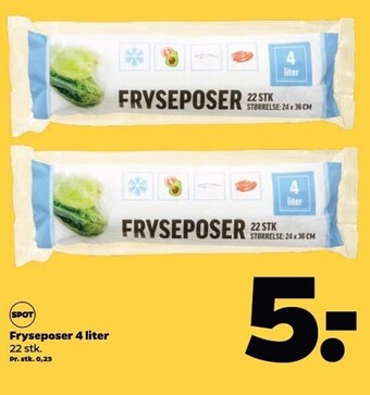 Netto Fryseposer tilbud
