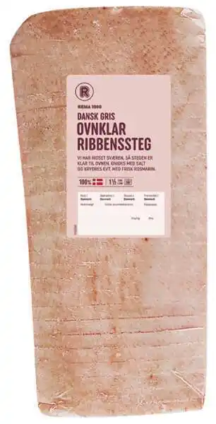 REMA 1000 Ribbenssteg ovnklar, 0.5 kg tilbud