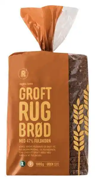 REMA 1000 Groft rugbrød, 1000 g tilbud