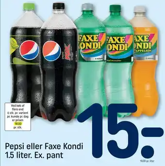 REMA 1000 Pepsi eller faxe kondi tilbud