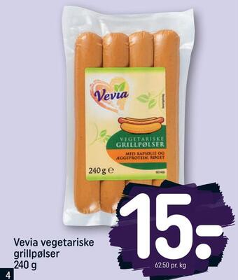 Vevia vegetariske grillpølser