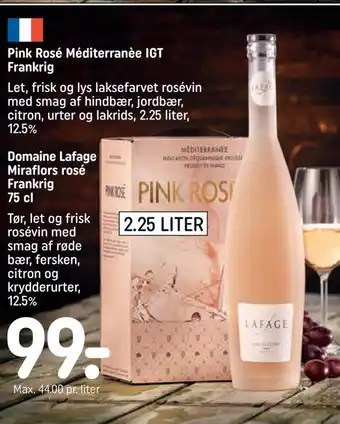 REMA 1000 Pink rosé méditerranèe igt frankrig tilbud