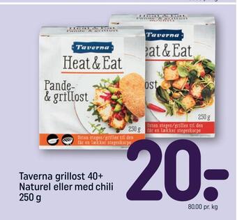 REMA 1000 Taverna grillost 40+ naturel eller med chili tilbud